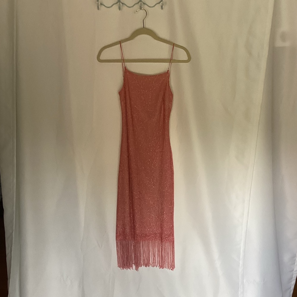 Vintage hourglass pink dress